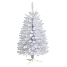 Load image into Gallery viewer, 3&#39; Slim White Artificial Christmas Tree with 50 Warm White LED Lights and 161 Bendable Branches - zzhomelifestyle