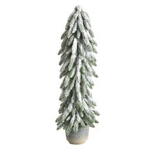 Load image into Gallery viewer, 33&quot; Flocked Artificial Christmas Tree in Decorative Planter - zzhomelifestyle