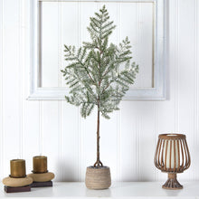 Load image into Gallery viewer, 35&#39;&#39; Frosted Pine Artificial Christmas Tree in Decorative Planter - zzhomelifestyle