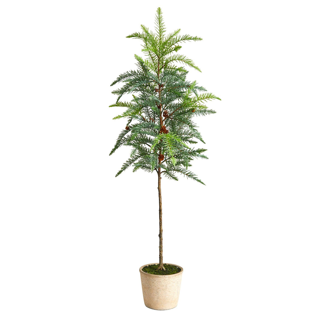 3.5' Winniepeg Artificial Pine Tree in Decorative Planter - zzhomelifestyle