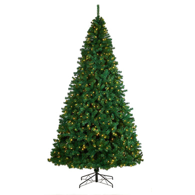 10' Northern Tip Artificial Christmas Tree with 800 Clear LED Lights and 2200 Bendable Branches - zzhomelifestyle