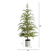 Load image into Gallery viewer, 5.5&#39; Pre-Lit Pine Artificial Christmas Tree in Decorative Planter with 150 Lights - zzhomelifestyle