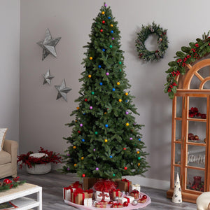 9.5' Montana Mountain Fir Tree with 1150 Multi Color LED Lights and Instant Connect Technology - zzhomelifestyle