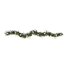 Load image into Gallery viewer, 9&#39; Ornament and Pinecone Artificial Christmas Garland with 50 Clear LED Lights - zzhomelifestyle