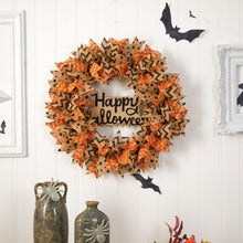 Load image into Gallery viewer, 30&quot; Halloween Burlap Ribbon Wreath - zzhomelifestyle