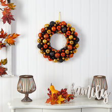 Load image into Gallery viewer, 19&quot; Halloween Shatterproof Jack O&#39;lantern Pumpkin Ornament Wreath - zzhomelifestyle