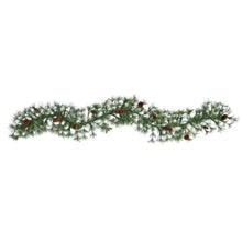 Load image into Gallery viewer, 6&#39; North Carolina Pine Artificial Christmas Garland with 30 Warm White LED Lights and Pinecones - zzhomelifestyle