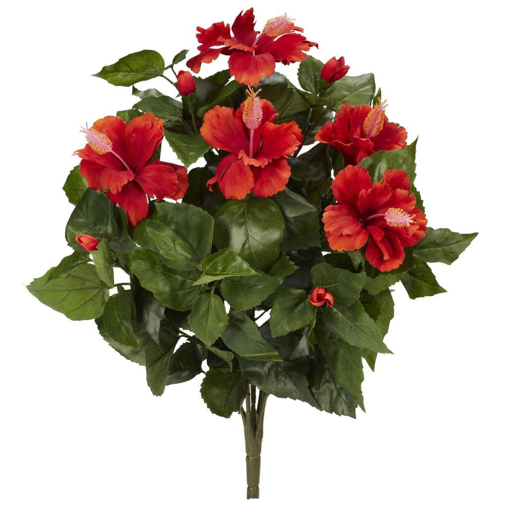 20” Hibiscus Artificial Plant (Set of 4) - zzhomelifestyle