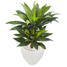 Load image into Gallery viewer, 33” Double Agave Succulent Artificial Plant in White Planter - zzhomelifestyle