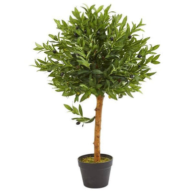 34” Olive Topiary Artificial Tree UV Resistant (Indoor/Outdoor) - zzhomelifestyle