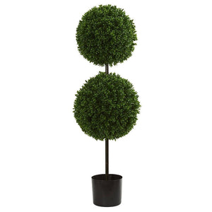 3.5’ Boxwood Double Ball Artificial Topiary Tree UV Resistant (Indoor/Outdoor) - zzhomelifestyle