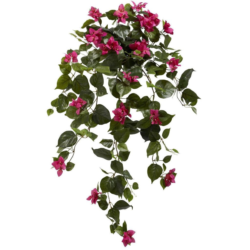 37” Bougainvillea Hanging Artificial Plant (Set of 2) - zzhomelifestyle