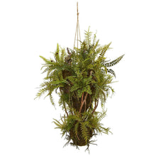 Load image into Gallery viewer, 39” Mixed Forest Foliage and Fern Artificial Hanging Plant - zzhomelifestyle
