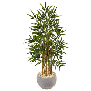 4’ Beige Bamboo Artificial Tree in Sand Colored Bowl - zzhomelifestyle