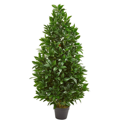 4’ Bay Leaf Artificial Topiary Tree UV Resistant (Indoor/Outdoor) - zzhomelifestyle