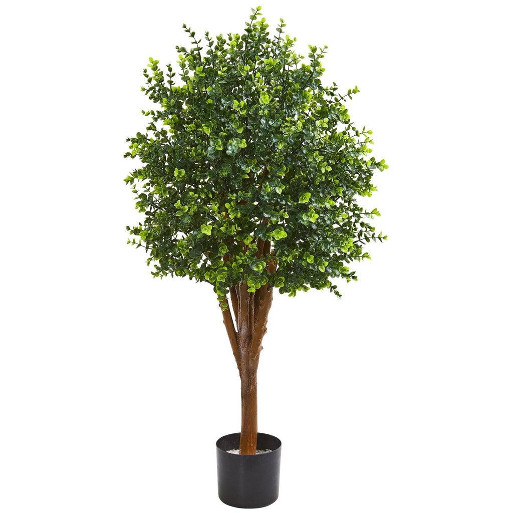 4’ Eucalyptus Artificial Tree UV Resistant Indoor/Outdoor) - zzhomelifestyle