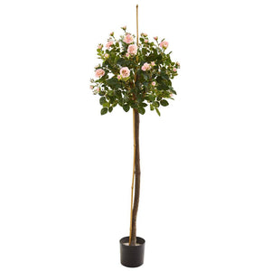 4’ Rose Topiary Artificial Tree - zzhomelifestyle