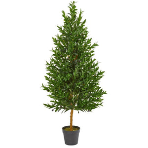 4.5’ Olive Cone Topiary Artificial Tree UV Resistant (Indoor/Outdoor) - zzhomelifestyle