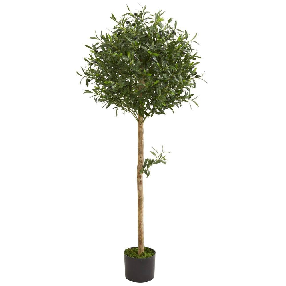 5’ Olive Topiary Artificial Tree - zzhomelifestyle