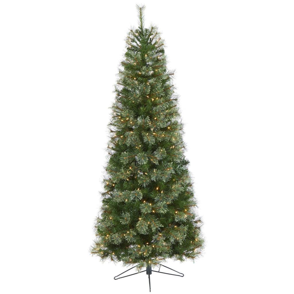 6.5' Cashmere Slim Artificial Christmas Tree with 350 Warm White Lights and 660 Bendable Branches - zzhomelifestyle