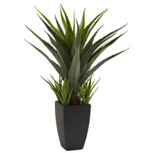 Load image into Gallery viewer, Agave w/Black Planter - zzhomelifestyle